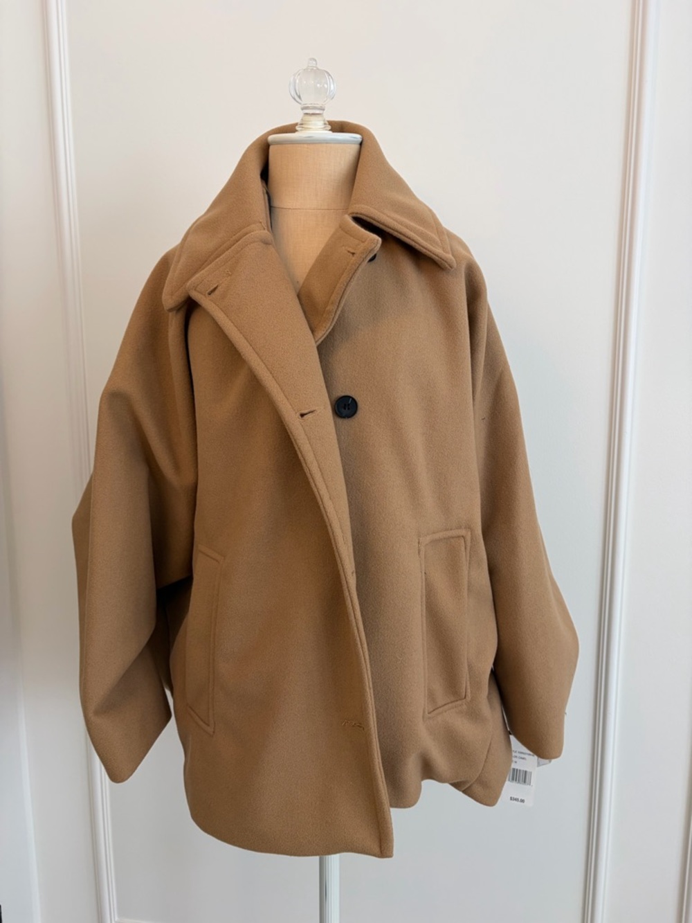 Cute Unique Camel Cocoon Poly Peacoat, M, READ full description